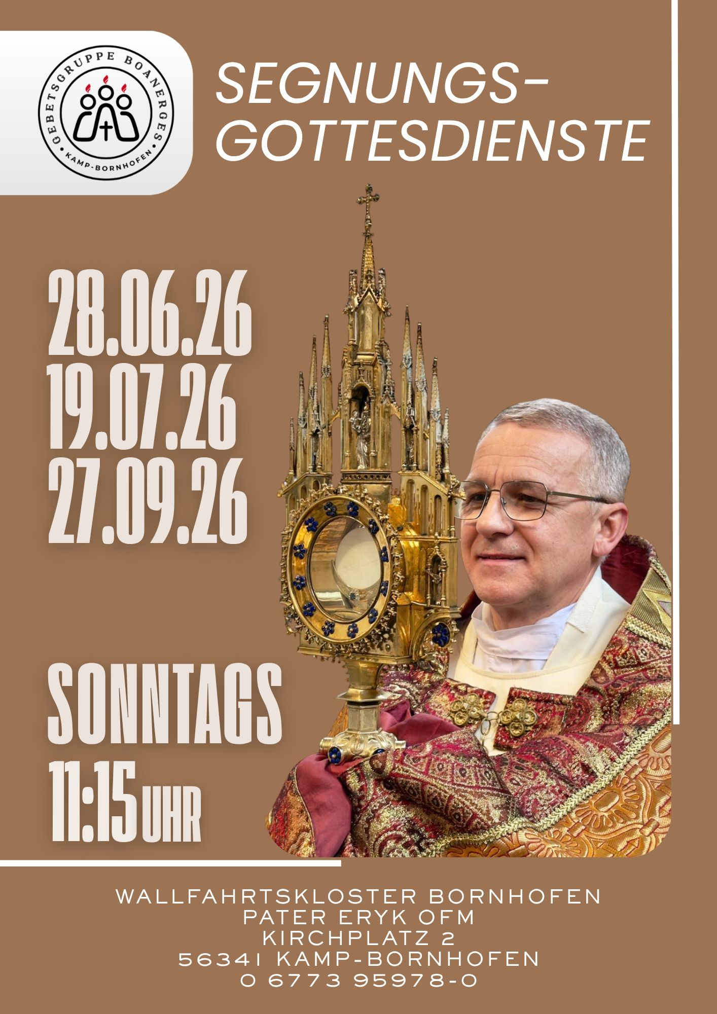 2026 Kloster Bornhofen Segnungsgottesdienste